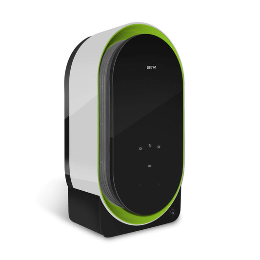 DEEYA Air purifier for allergy sufferers, smokers, dust and pollen, odours, animal hair for home, smoke chamber