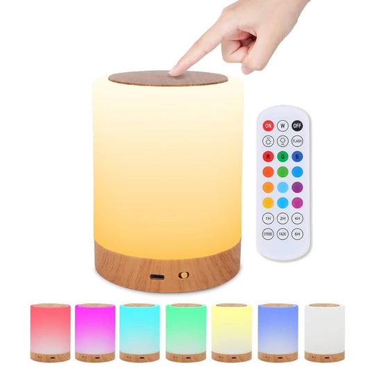 LED Bedside Lamp Dimmable,Kids Night Light Touch,Night Light Mood Light RGB 13 Colors
