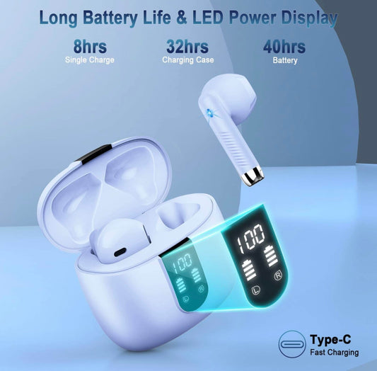 Wireless Earbuds, 2024 Bluetooth Headphones V5.4 Ear Buds