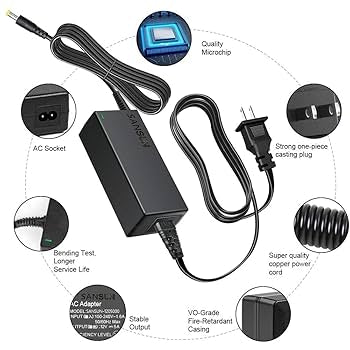 12V 5A Power Supply, AC 120V to DC 12V Converter 5.5x2.1mm Connector 60W