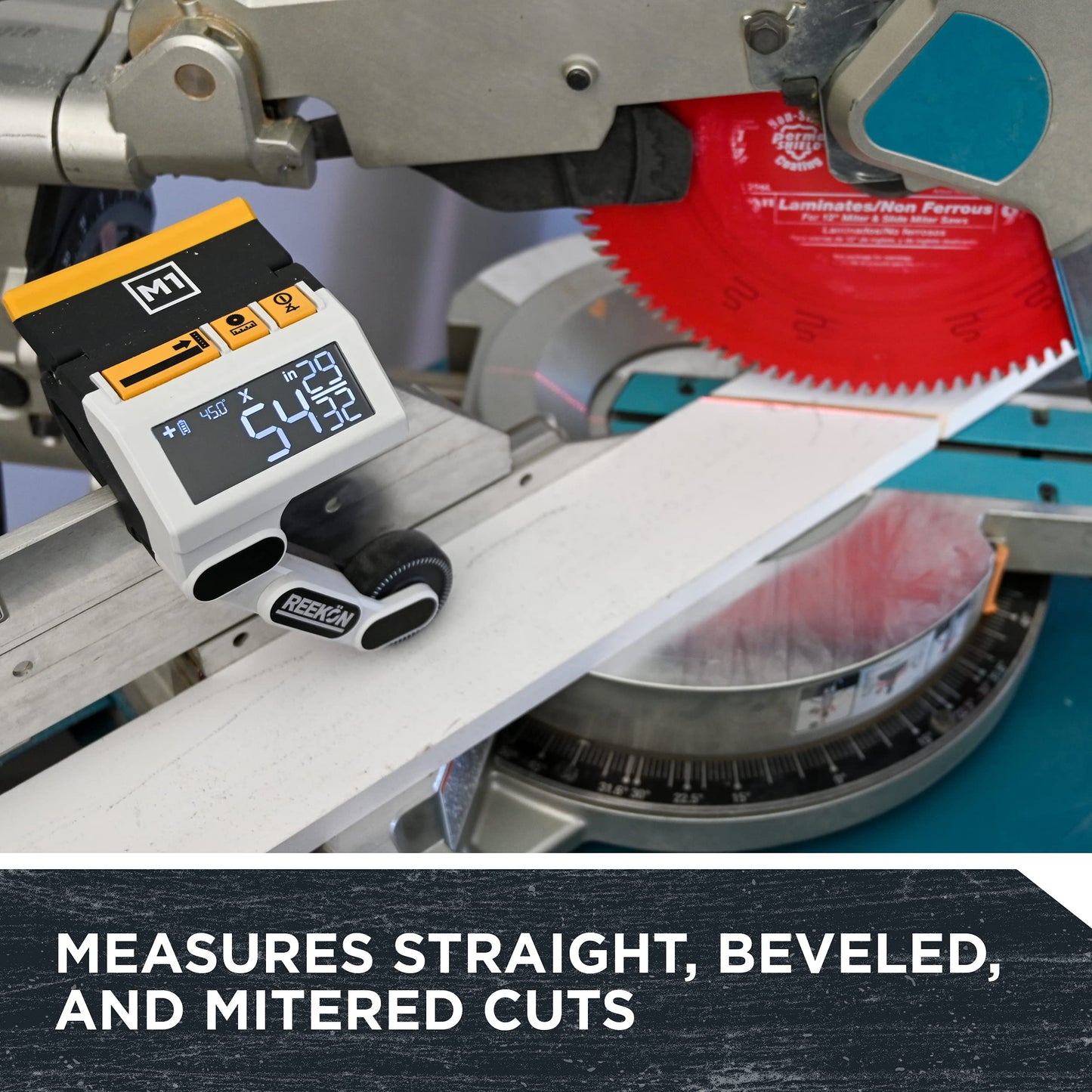 REEKON M1 Caliber Measuring Tool for Miter Saws – Eliminates Need to Measure & Mark Materials