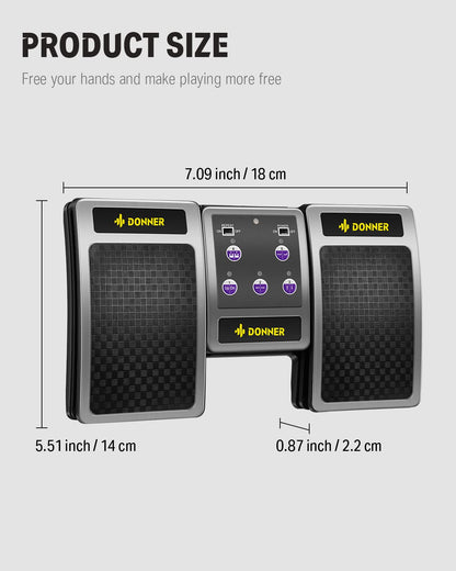Donner Bluetooth Page Turner Pedal for Tablets and Phones Rechargeable