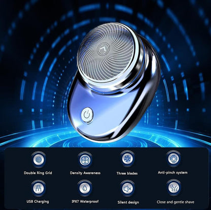 Portable Mini Electric Shaver – Rechargeable, Waterproof Trimmer with USB