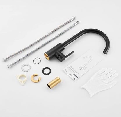 Auralum High  Kitchen Tap, Black 35cm