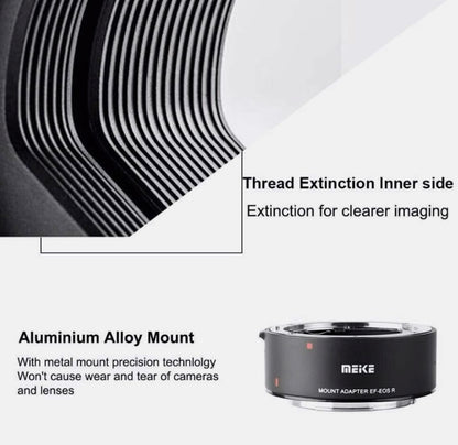 MEIKE MK-EFTR-A Auto Lens Adapter for Canon EF/EF-S/RF Lens to Canon EOS-R Mount