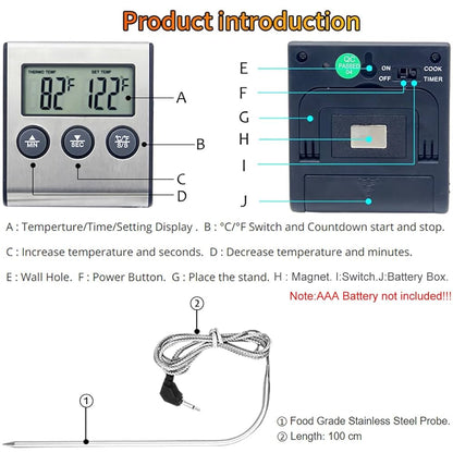 Digital LED Thermometer with Probe