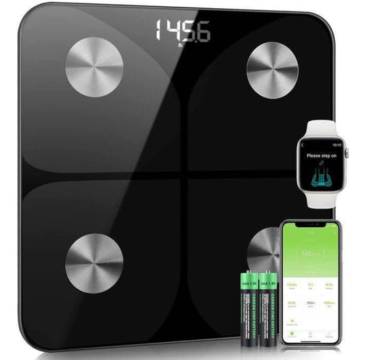 Body Fat Scale, Personal Scale, Digital Scale, 26 x 26 cm, Digital Body Scales with App 180 kg / 400