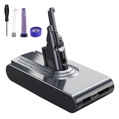 8000mAh battery for Dyson V8, 21.6 V battery with display