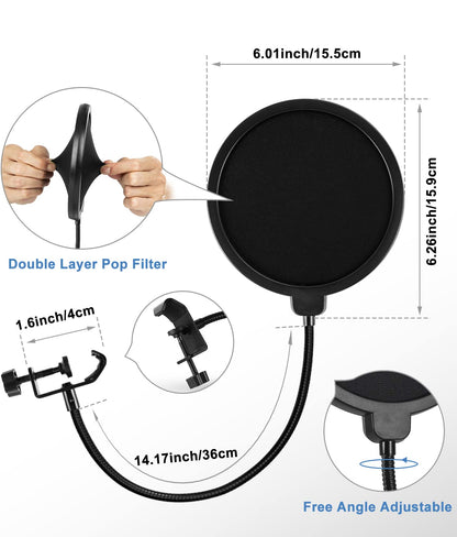 BILIONE Multifunctional Desktop Microphone Stand