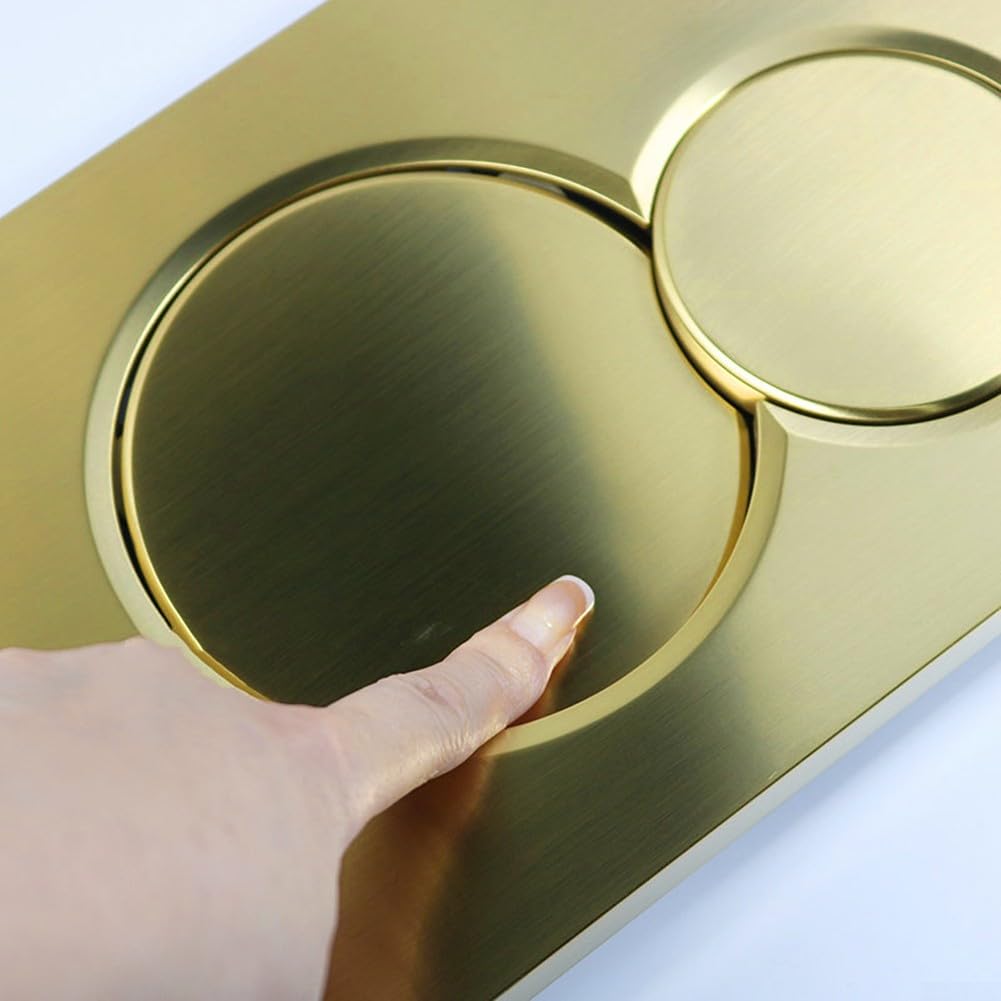 Dual Flush Valve Actuator Plate gold 24.6x 16.4x1.2 cm