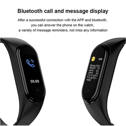 M5 Smart Band Wristband, IP67 Waterproof Smart Watch Black
