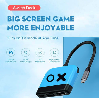 TV Docking Station for Switch/OLED,Portable Charging and HDMI Adapter with USB 3.0 Port