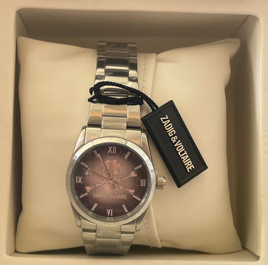 Zadig & Voltaire Unisex Silver Dial Metal Band Watch [ZV 001/FM]