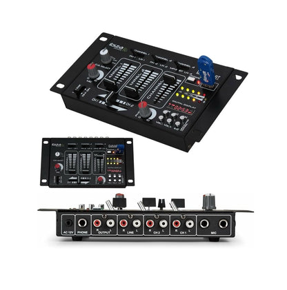 Ibiza - DJ21USB-MKII - 4-channel/7-channel mixer and various inputs - USB - Black