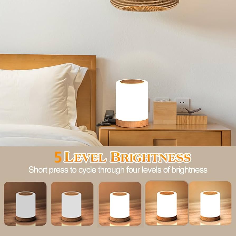 LED Bedside Lamp Dimmable,Kids Night Light Touch,Night Light Mood Light RGB 13 Colors