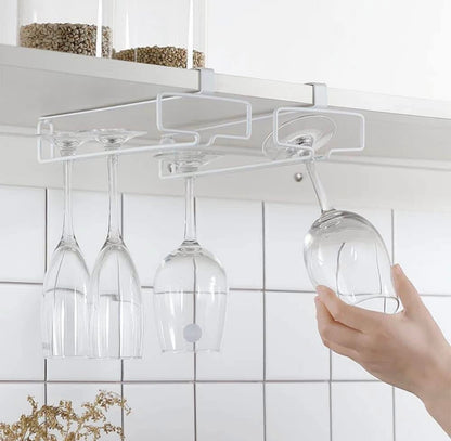 LINFIDITE 2 Pack Wine Glass Rack Under Cabinet Stemware
