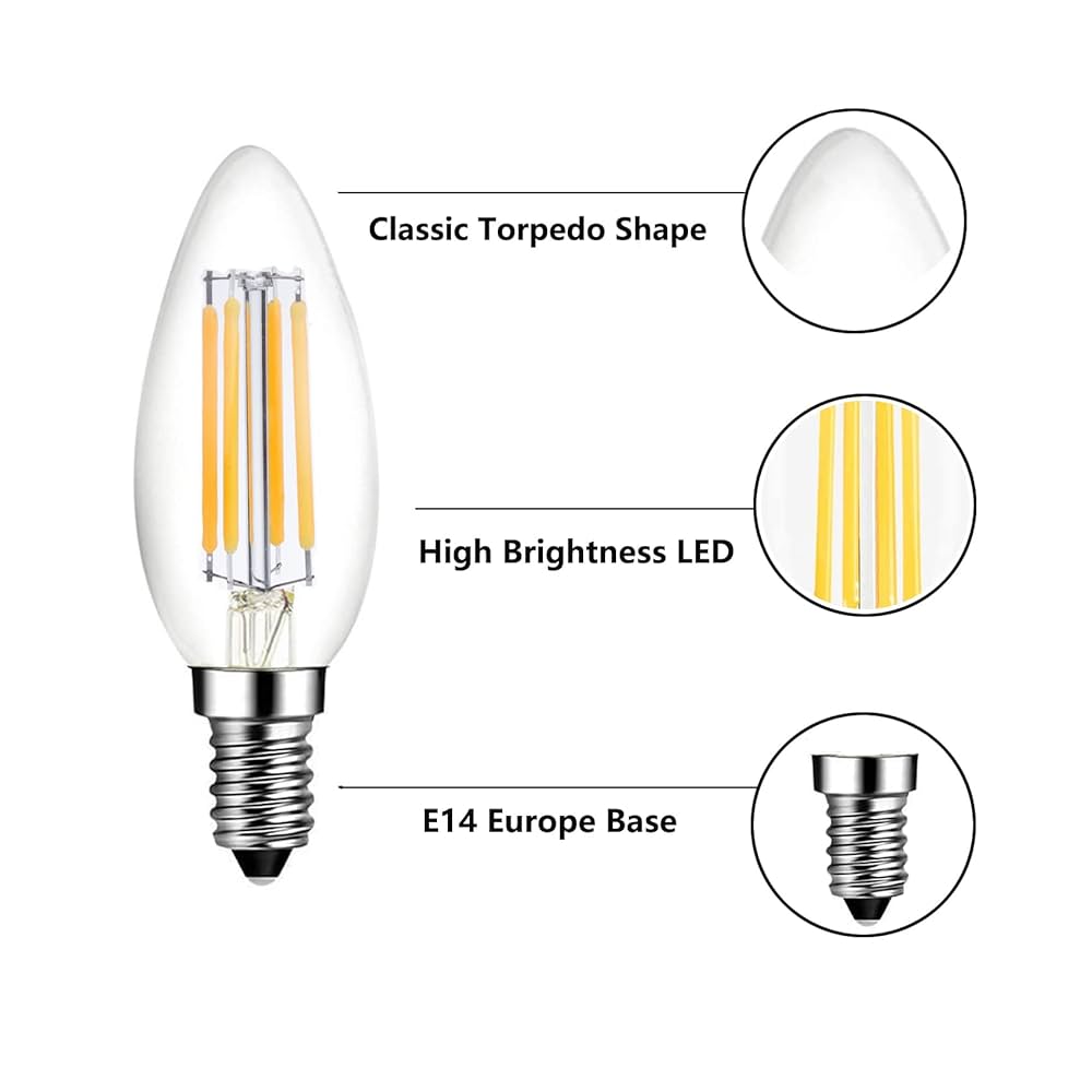 PureShine Dimmable E14 LED Bulb, 40W Equivalent, 3000K Soft White