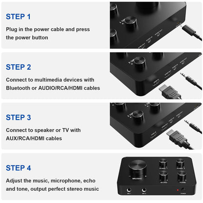 Rybozen Dual Handheld Wireless Microphone Karaoke Mixer System