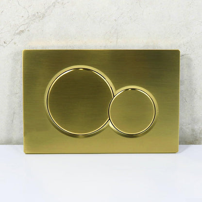 Dual Flush Valve Actuator Plate gold 24.6x 16.4x1.2 cm