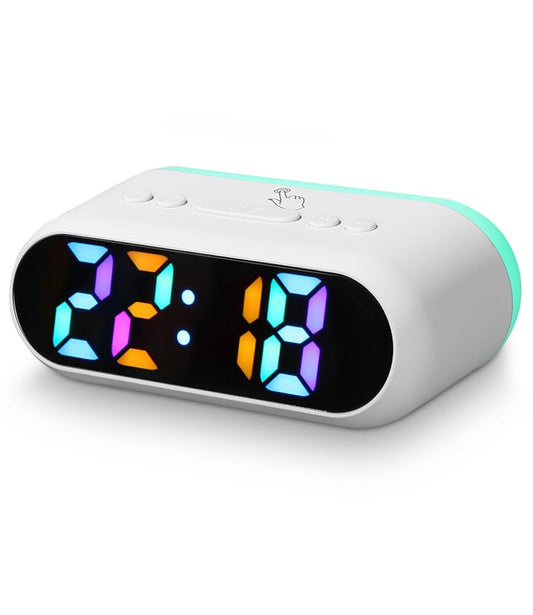 Digital Alarm Clock, Colorful LED Alarm Clock