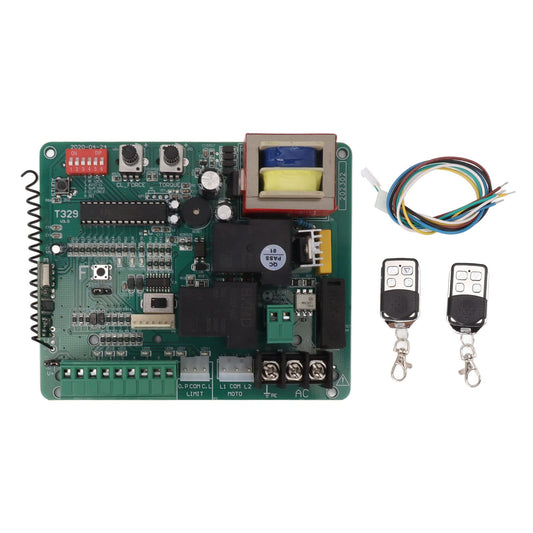 Sliding Gate Opener, Automatic Gate Motor Control with 2 Remote Controls