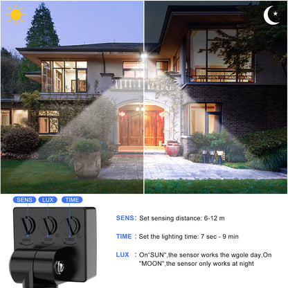 Realky 20W Floodlight Outdoor Motion Sensor, 2000LM 6500K
