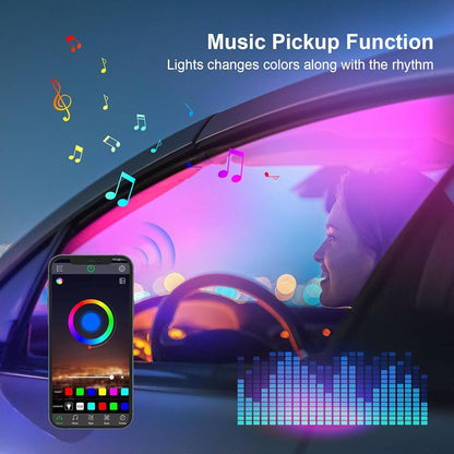 GPJYD Acrylic Car LED Interior Lighting, RGB Ambient Lighting Car Strip 110 cm 146 LEDs