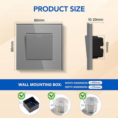 BSEED Light Switch 1 Gang