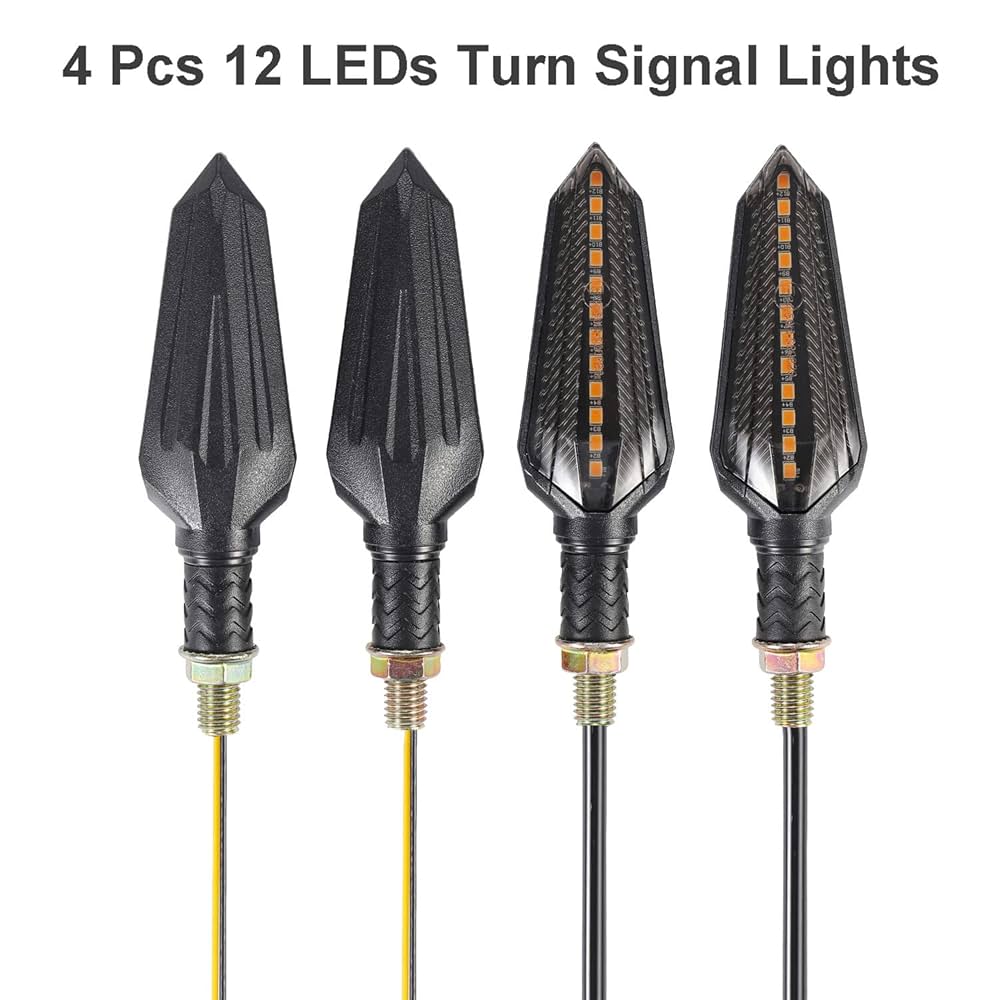 4 motorcycle indicators: 4 PCS indicators, 12 V universal