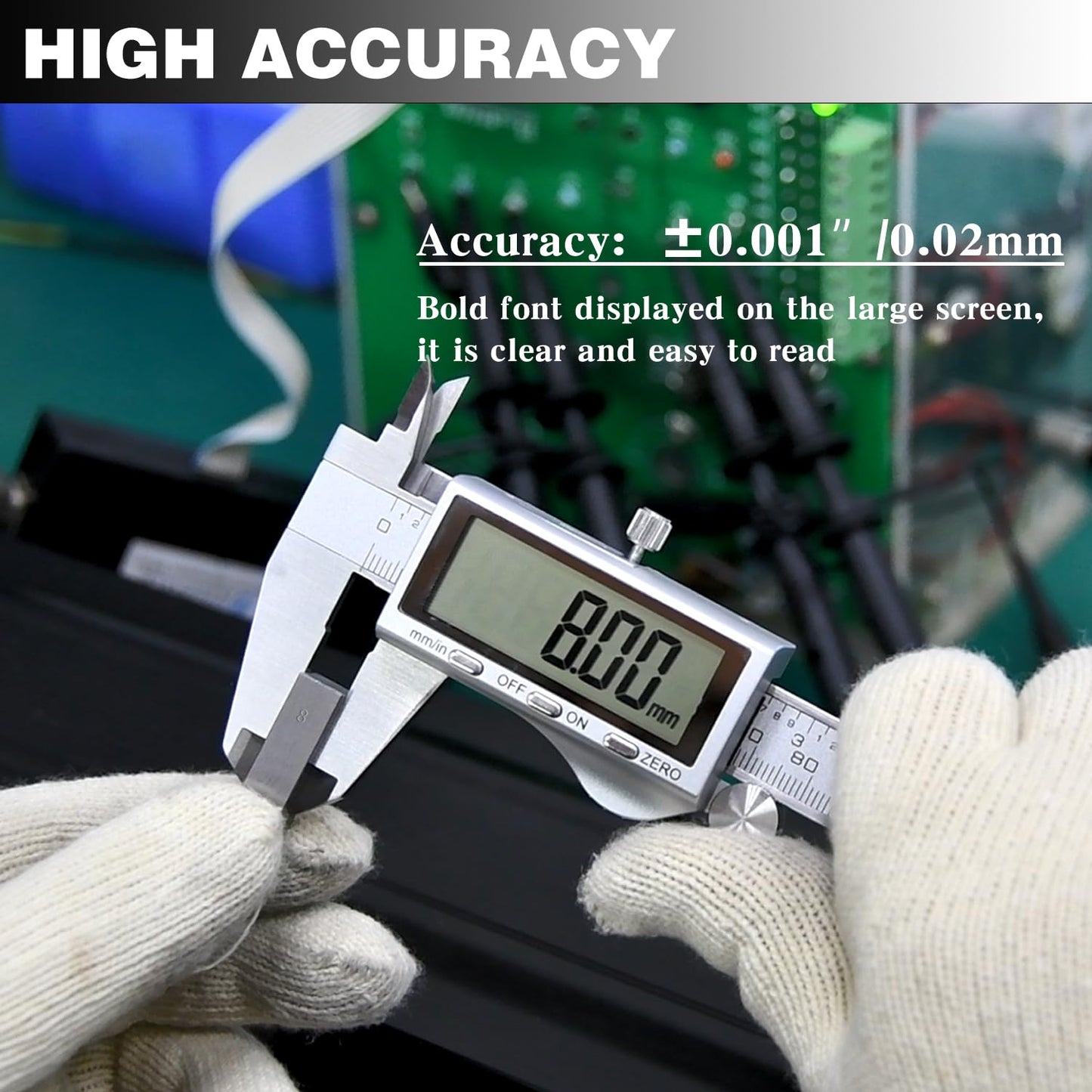 Digital Caliper, Vernier Calipers Measuring Tool, Stainless Steel Electronic Digital Calipers