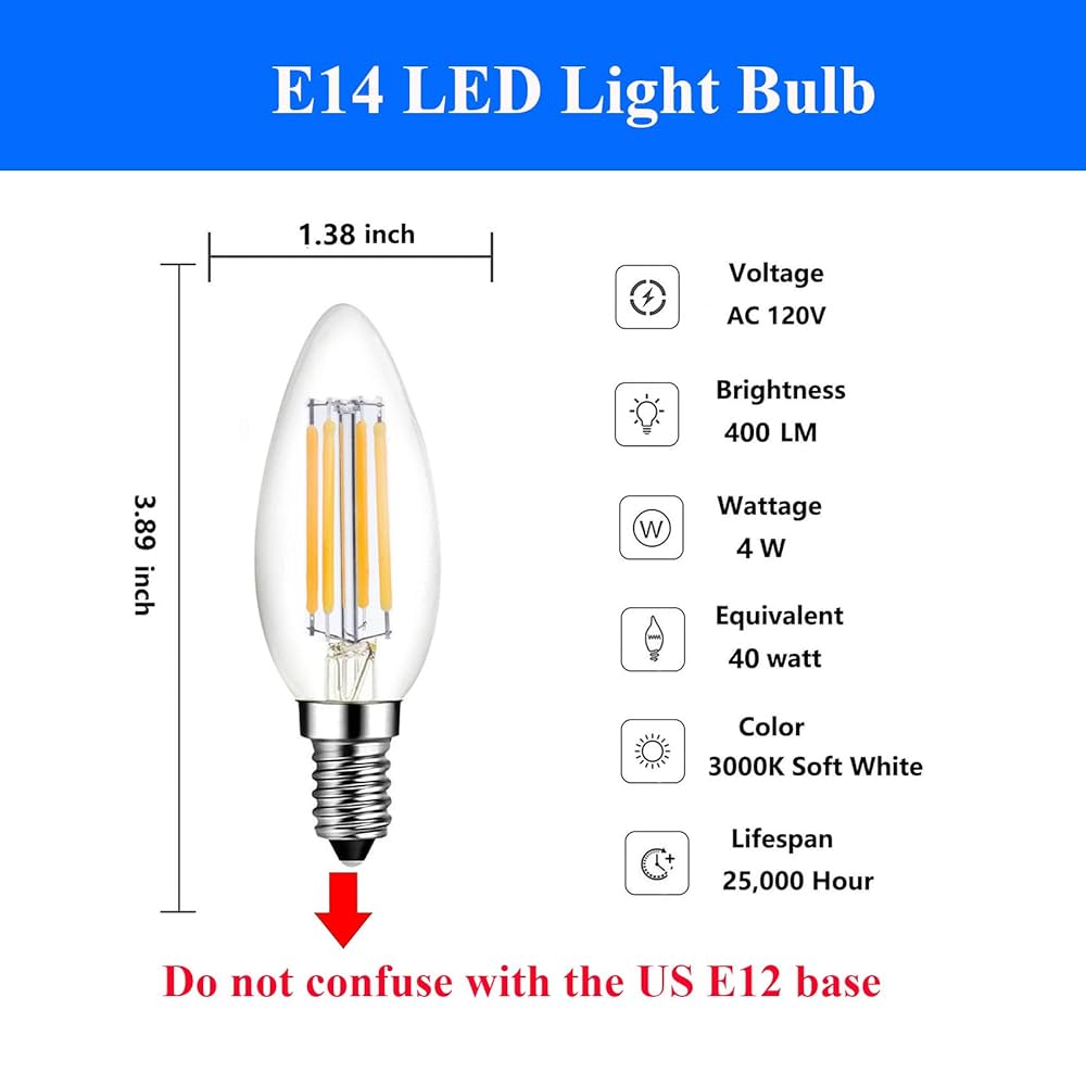 PureShine Dimmable E14 LED Bulb, 40W Equivalent, 3000K Soft White