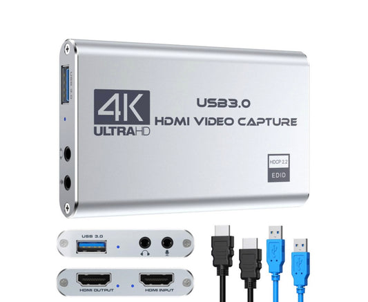4K Audio Video Capture Card, USB 3.0 HDMI Video Capture Device, Full HD 1080P