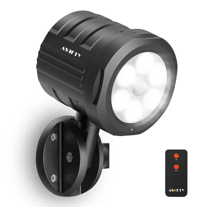 Outdoor Motion Sensor Light Battery Operated 6ASOFTY 1000 Lumens Wireless with Remote Control