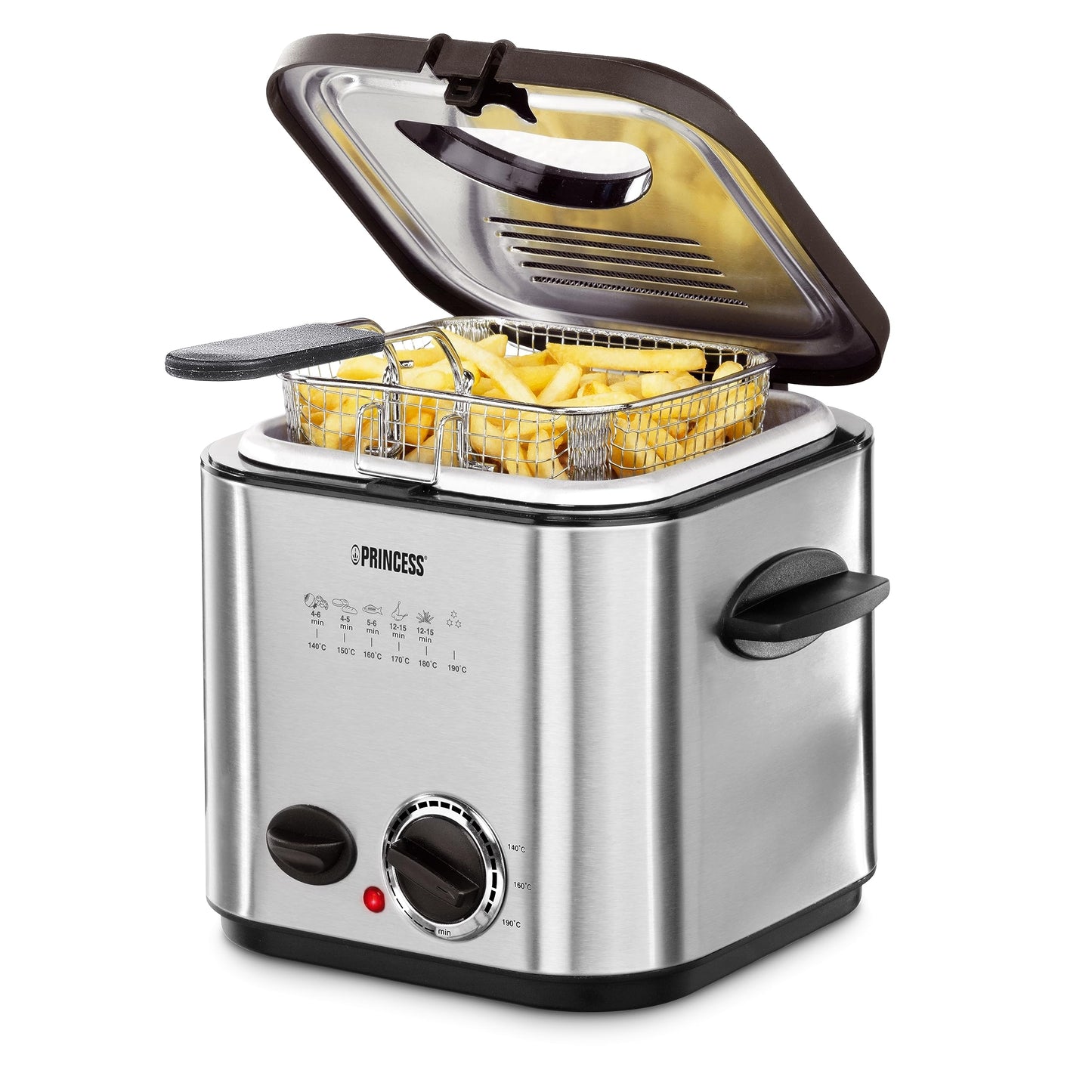 Princess Mini Fryer & Fondue - 1.2 L - With 6 fondue forks - Fast heating - Anti-odour filter -840w