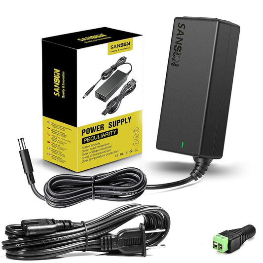 12V 5A Power Supply, AC 120V to DC 12V Converter 5.5x2.1mm Connector 60W