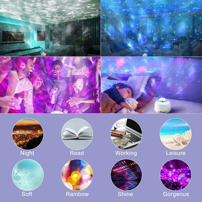 Galaxy Star Projector, WiFi Star Light Projector Work with Alexa Google Assistant, 10 Colors 27 Modes