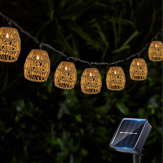 Oneshlee Outdoor Solar Fairy Lights: 10 LED, 3.6m, Beige, Warm White, IP44 Waterproof, Outdoor Use