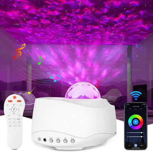 Galaxy Star Projector, WiFi Star Light Projector Work with Alexa Google Assistant, 10 Colors 27 Modes