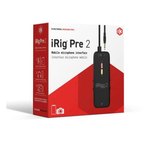 IK Multimedia iRig Pre 2 mic preamp adapter interface