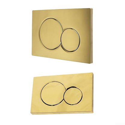 Dual Flush Valve Actuator Plate gold 24.6x 16.4x1.2 cm