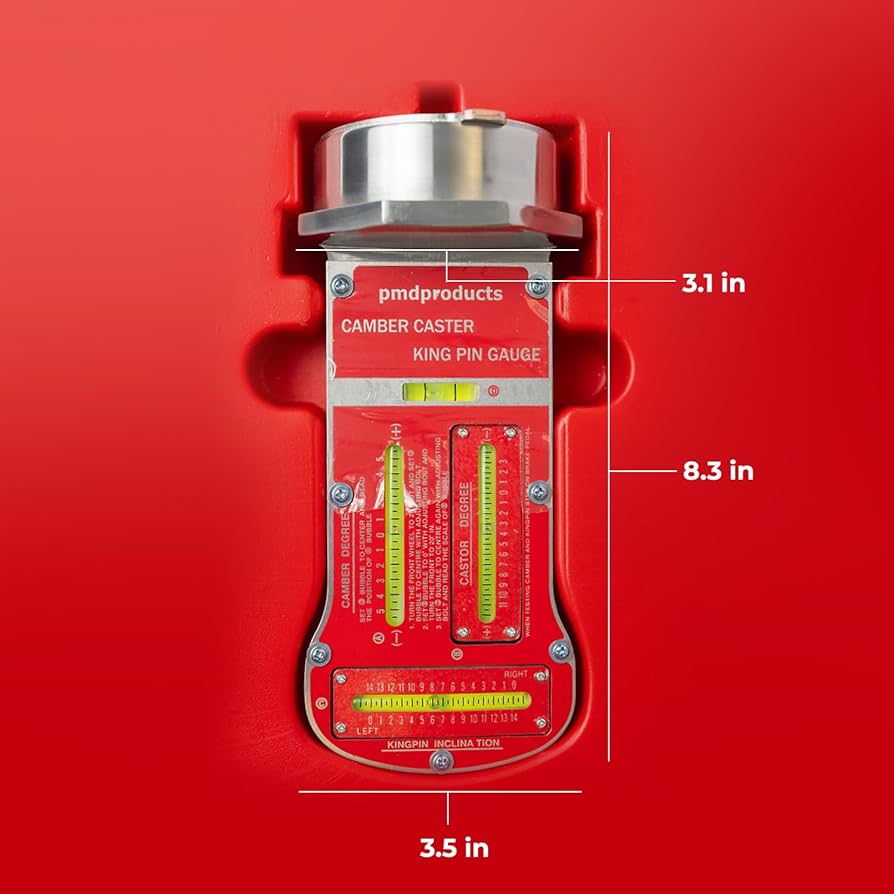 Magnetic Camber, Caster & KPI Alignment Gauge - Precision Wheel Alignment Tool for Accurate Steering Adjustment